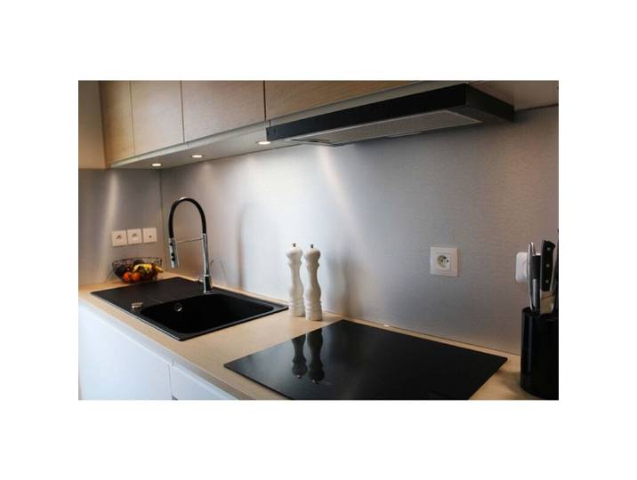 Crédence réversible en aluminium brossé - aluminium brut - L: 200 cm - l: 100 cm - E: 3 mm - Aluminum brossé