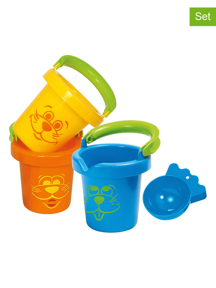 GOWI 3er-Set: Eimer "Lustige Baby Eimer" - ab 12 Monaten - onesize