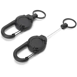 Tchibo - 2 ausziehbare Karabinerhaken - schwarz