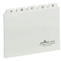 Durable 366002 Tab-Register Alphabetischer Registerindex PVC Weiß