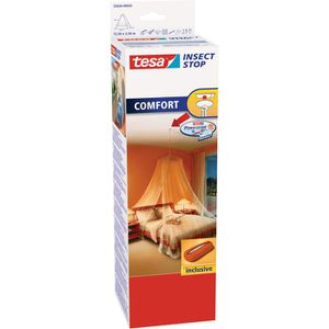 Tesa Moskitonetz Insect Stop Comfort, indoor, für Doppelbetten, 12,5 x 2,5m, zum Kleben