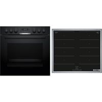 HND619LS67 Serie 6, Herdset schwarz/edelstahl