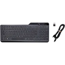 HP 400 BL WD KBD EMEA-INTL English Loc-E (Eng. Int., Kabelgebunden), Tastatur, Schwarz