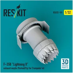 ResKit F-35B Lightning II exhaust nozzle (Parked/Fly) for Trumpeter kit (3D printed)
