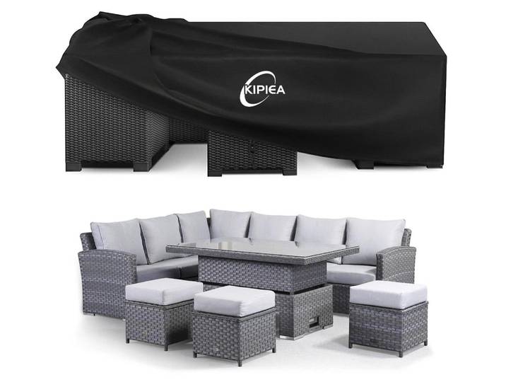 Gartenmöbel Abdeckung Winterfest 420D Oxford Wasserdicht UV-Schutz 350x262x90cm