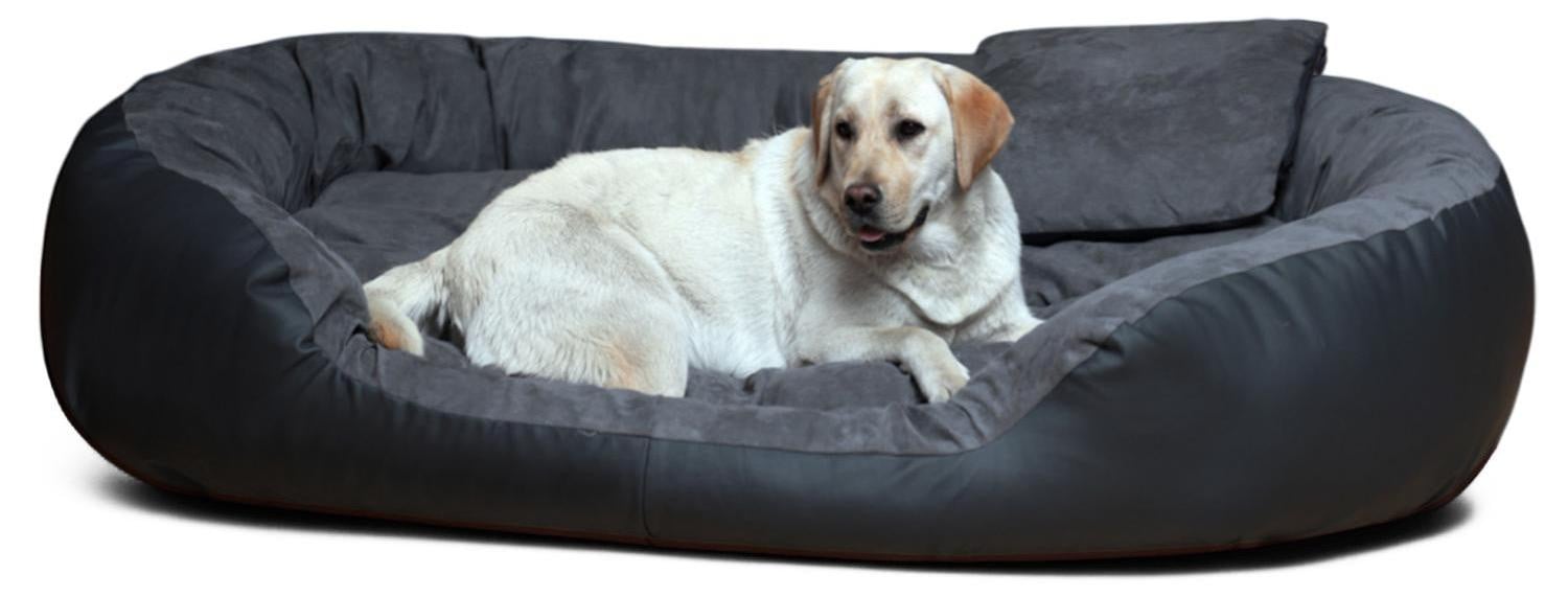 Tierlando hondenbed PHILIP VIP, kunstleer velours, XL/XXL, Grafiet, Breedte: 110 cm, Diepte: 80 cm