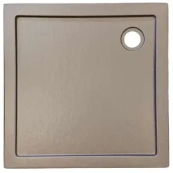 DM-San Duschmeister Eck Duschwanne Aryl 90x90x4cm grau.. - Duschwanne