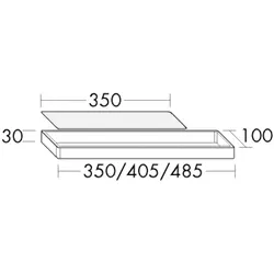 Burgbad Wandablage 30x405x100 , ACDN405 ACDN405