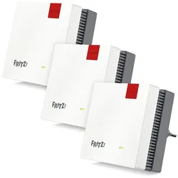 3x FRITZ!Repeater 1200 AX WiFi Range-Extender GigE WiFi6 2.4 GHz, 5 GHz