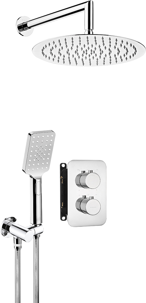 Duschsystem Unterputz, mit thermostatischer Box in silber CONCEALED-30