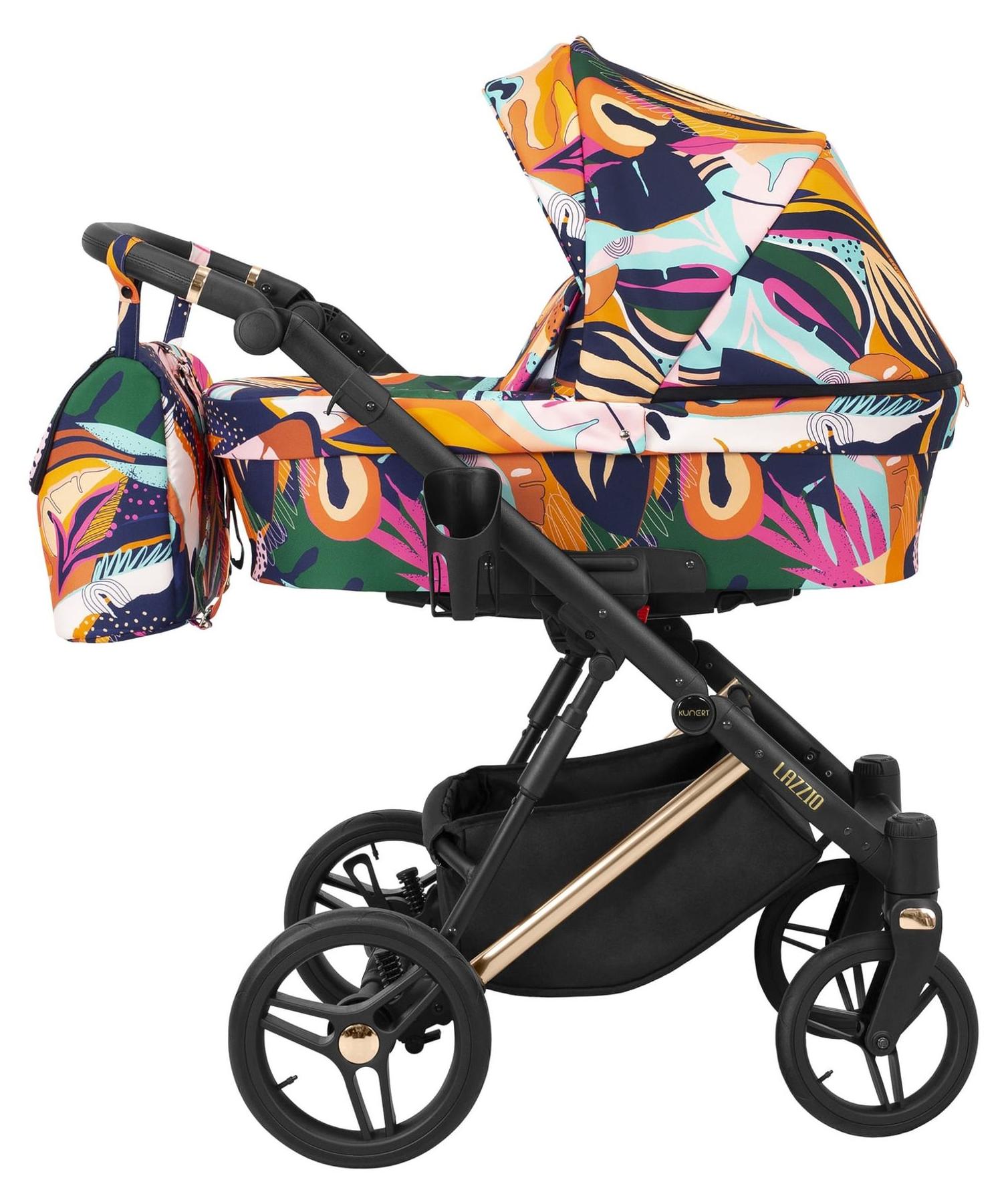 Kinderwagen Kunert Lazzio Premium mit Babywanne - Kupferfarbener Rahmen - Farbe: Bunt