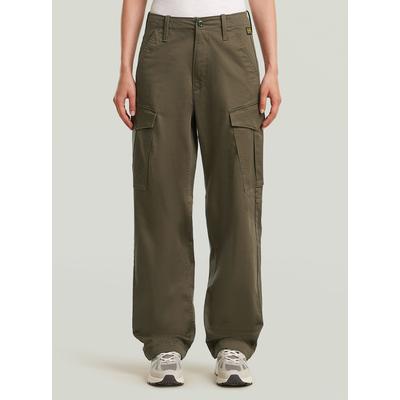 Cargohose G-STAR "Loose Cargohose", Damen, Gr. 26, gs grau, Obermaterial: 97% Baumwolle, 3% Elasthan, Hosen Cargohose