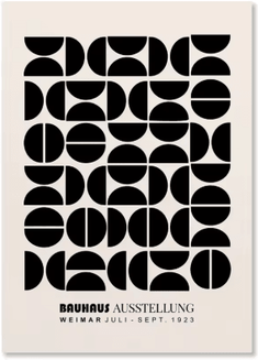 Inspire Picks Abstract Bauhaus Orange Wall Art Modern Geometric Sunrise Bicycle Poster 4 50x75cm No Frame