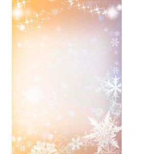 Weihnachtspapier Schneeflocken, A4, 90g/qm, 100 Blatt, kupfer