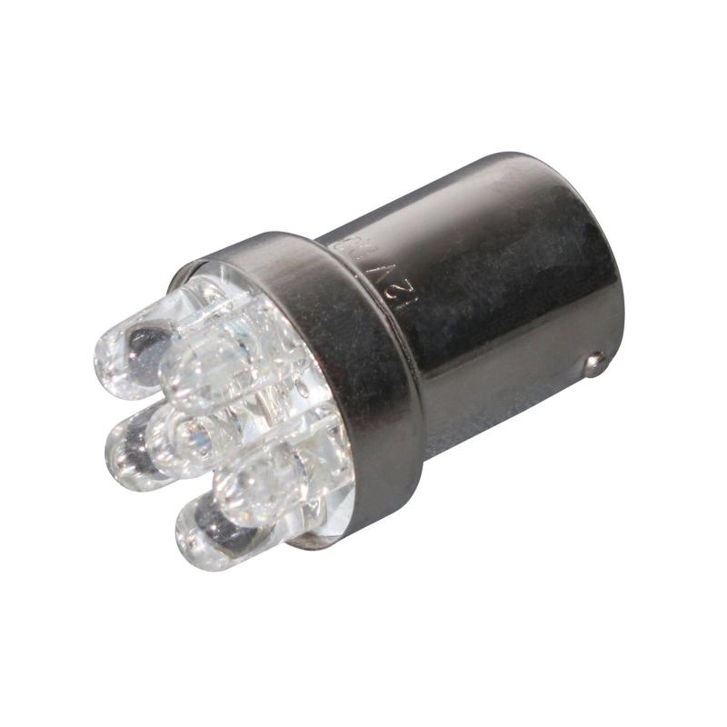 TunR Ampoule Tun'R BA15S 6 LEDs Clignotant 12V 10W Orange