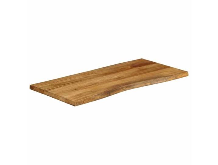Tischplatte Tisch 100x60x2,5 cm, Mangoholz, Randbereich Rustikaler Stil, einzigartige Maserung, leichte Reinigung, universelle Montage