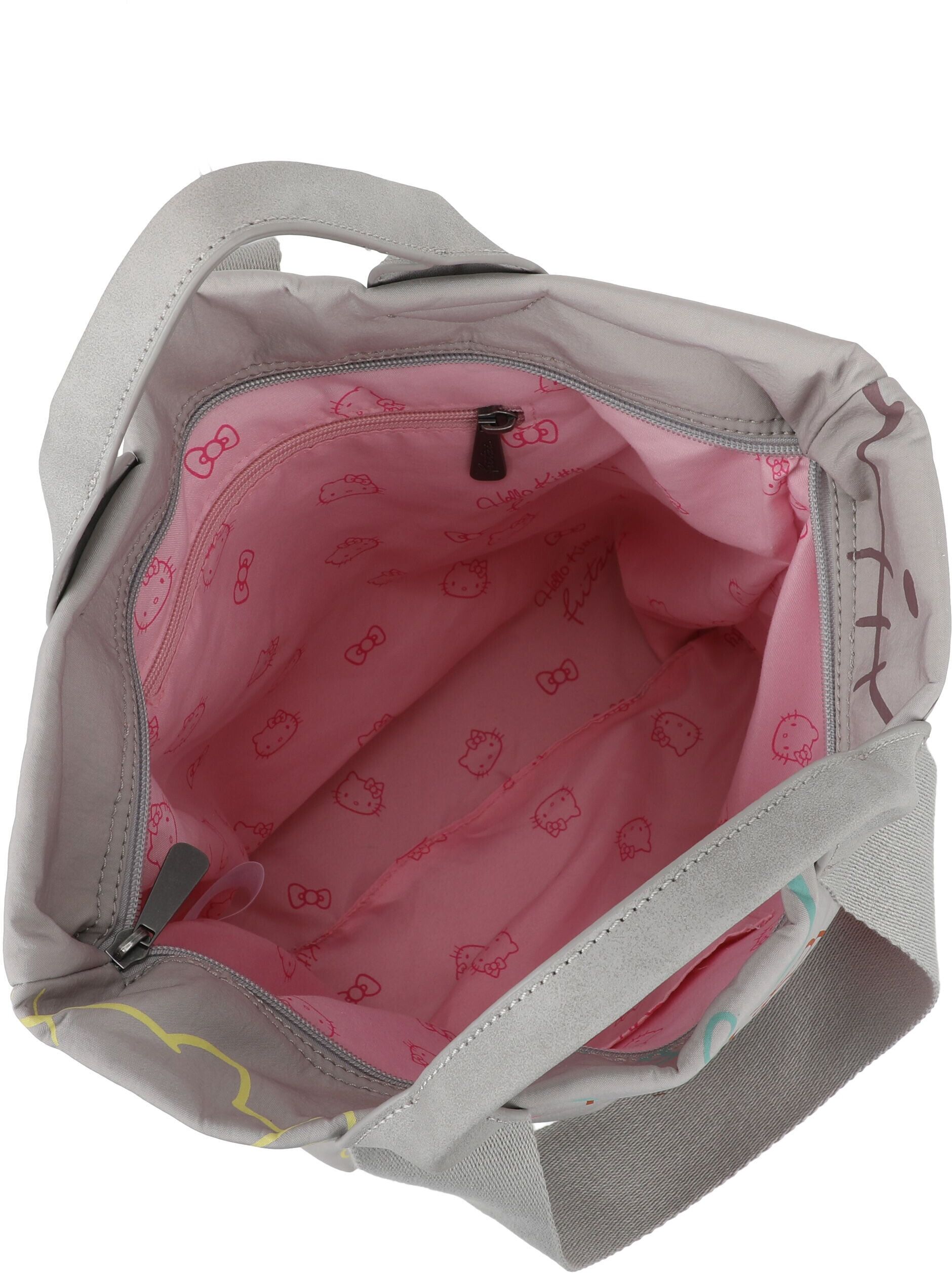 Fritzi Aus Preußen Skirucksack FRITZI AUS PREUSSEN "Hello Kitty fritzi JU Limited Outline", Damen, Gr. onesize, grau (pale cat), 100% Polyamid, bedruckt, Rucksäcke, mit Hello-Kitty-Prints