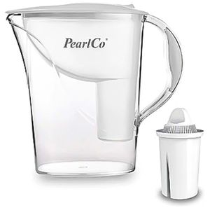 PearlCo Wasserfilter-Kanne Standard, 2,4 Liter, aus Kunststoff, weiß, inkl. 1 Filterkartusche