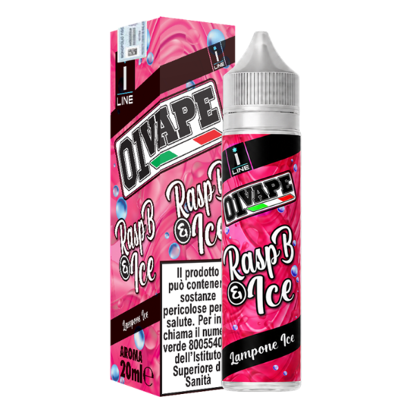 01 Vape Raspb & Ice Liquido Shot 20ml Lampone Ghiaccio
