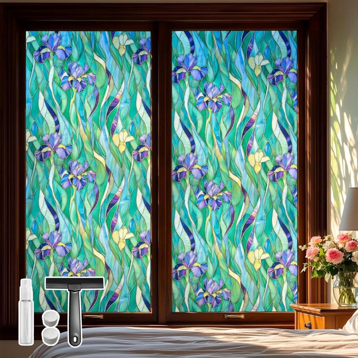 Herbruikbare privacy raamfolie voor decoratie - Gekleurd - 60 x 200 cm