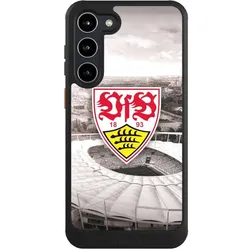 Nivocase Hülle für Samsung Galaxy S23+ Handyhülle NIVOcore Case Schwarz Offizielles Lizenzprodukt Stadion (Samsung Galaxy S23+), Smartphone Hülle, Schwarz
