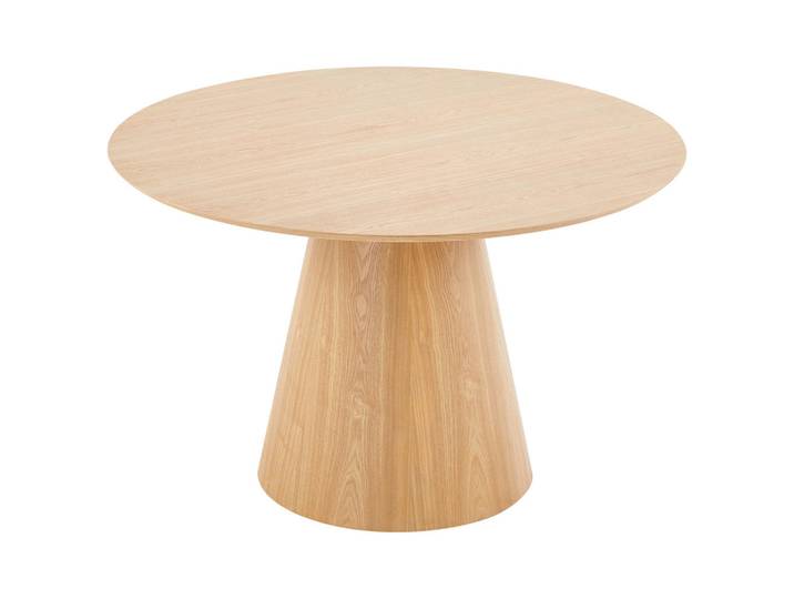 Xora Esstisch, Eiche, Holz, Esche, furniert, rund, konisch, 120x75x120 cm, Esszimmer, Tische, Esstische, Esstische rund