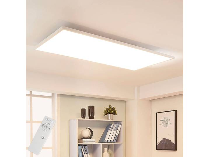 LED Panel Arya Arcchio, dimmbar, weiß / opal, für Arbeitszimmer / Büro, Kunststoff