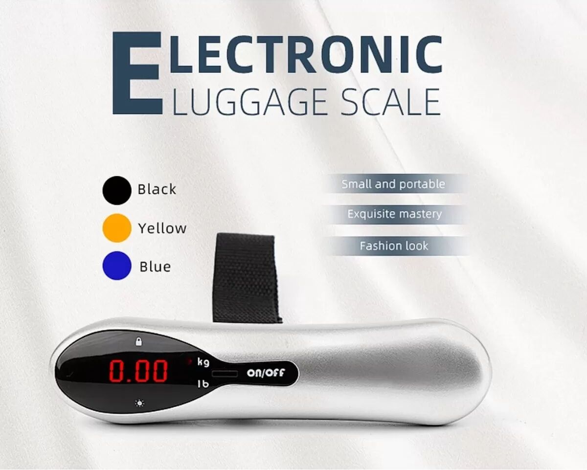 INF Balance de Voyage Suspendue Numérique compatible with LED, Haute Précision 50kg/110lb Argent