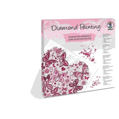 URSUS Erwachsenen-Bastelsets Diamond Painting, Diamanten Mandala Herz, Set 10