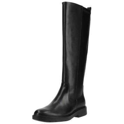 Stiefel GEOX "Geox Stiefel Leder", Damen, Gr. 38, schwarz, Leder, Schuhe Stiefel