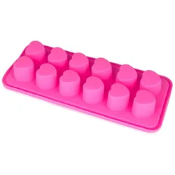 Wisefood Silikonform Herzen - pink 26x11x3cm - Silikon Form Backen, Seife & mehr - Backform