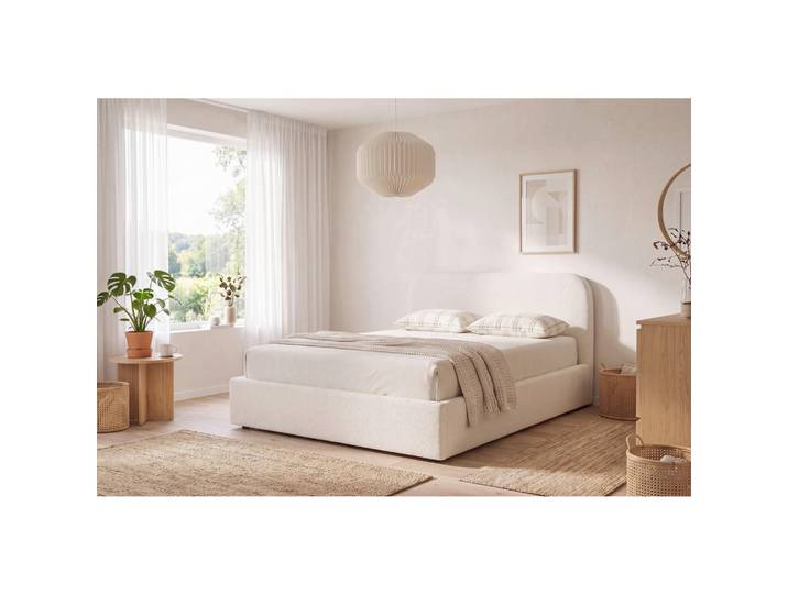 Livetastic Polsterbett, Creme, Kunststoff, Pappel,Pappel, Sperrholz,Sperrholz, 140x200 cm, gepolstertes Kopfteil, Stoffauswahl, in verschiedenen Größen erhältlich, Schlafzimmer, Betten, Polsterbetten