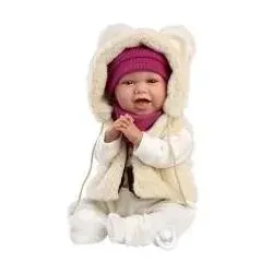 Llorens 74142 NEUGEBORENE - realistische Babypuppe mit Geräuschen und weichem Stoffkörper - 42 cm
