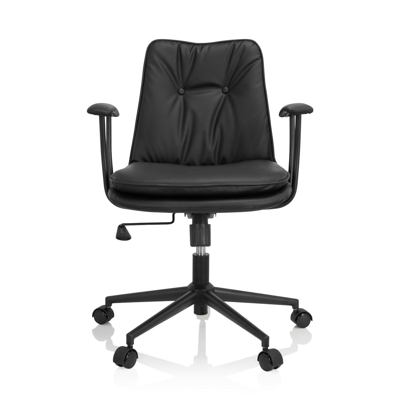 hjh OFFICE Home Office Bürostuhl SMALLO Kunstleder mit Armlehnen