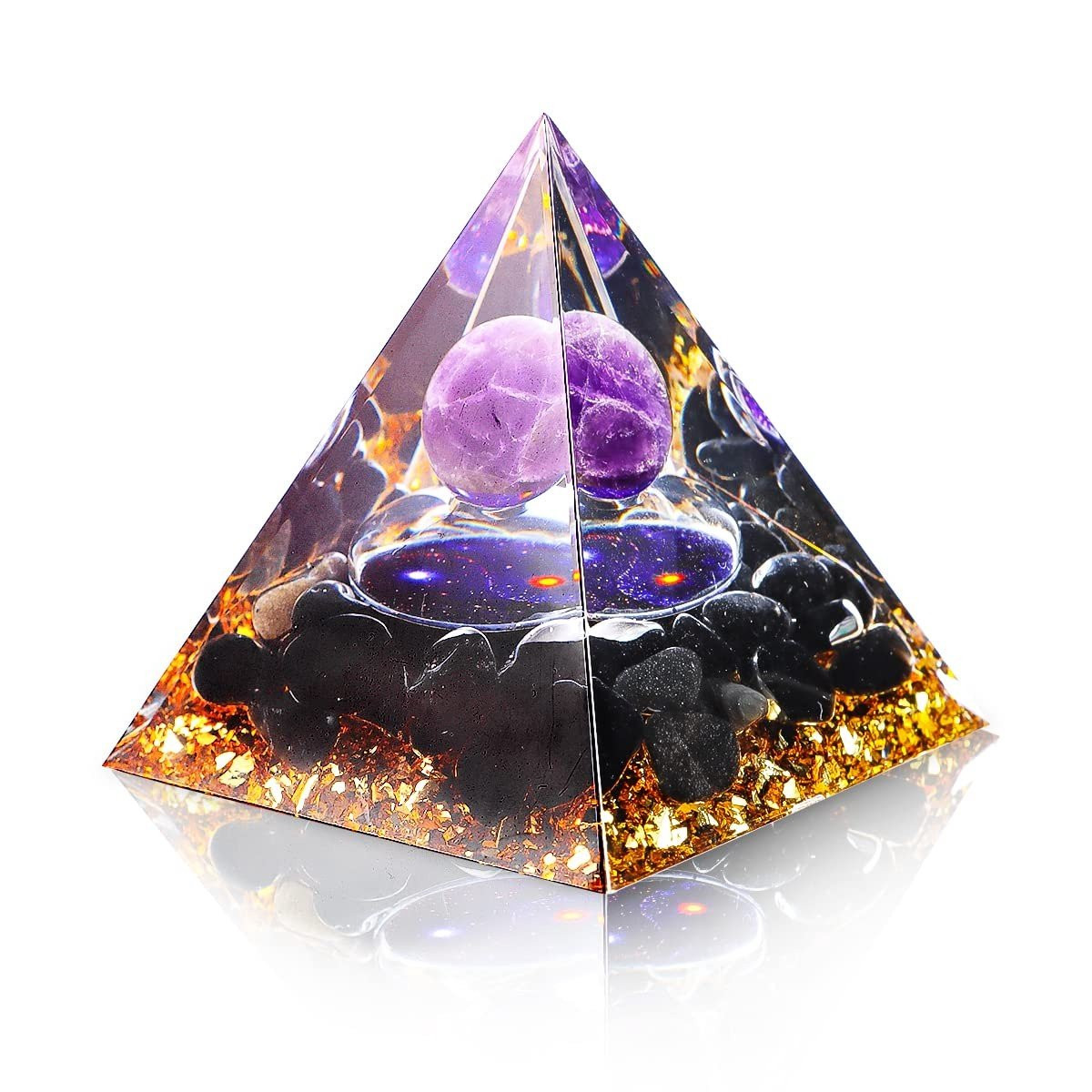 Store_7 Kristallen piramide Amethist edelsteen Paars - 6 cm