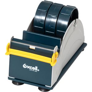 Hade Klebebandabroller SK-T 75 PRO, grau, Tischabroller für 3 Klebebänder 25mm x 66m