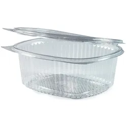 VEPATIM 50x Feinkostbecher oval klar mit Deckel 500 ml (PET)