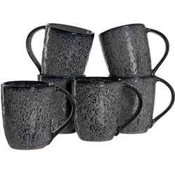 KAFFEEBECHER Matera anthrazit 430 ml 6er Set