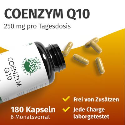 Green Naturals Coenzym Q10 250 mg vegan hochdos. 180 St Kapseln
