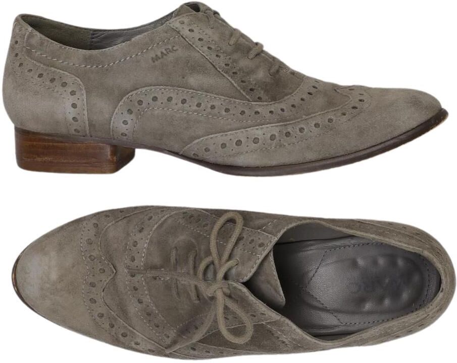 Marc Shoes Damen Halbschuh, Grau, Gr. EU 34 (US 4), Leder - Second Hand