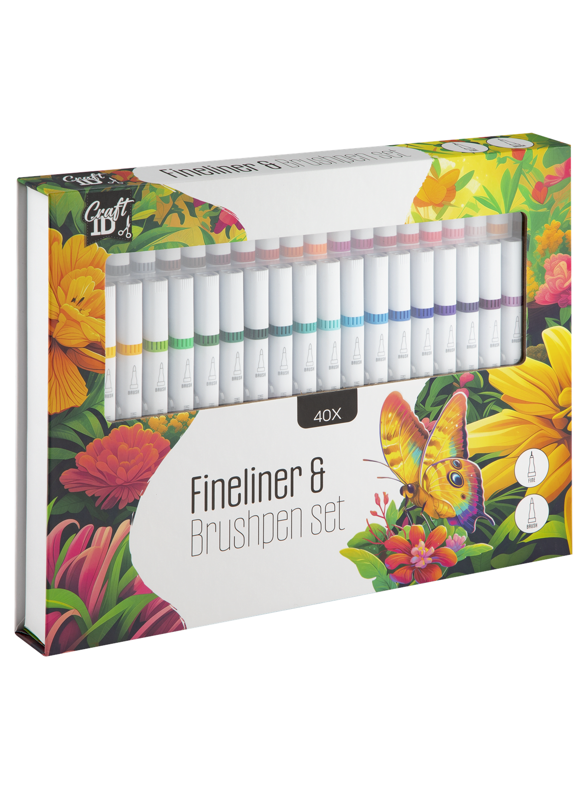 Craft Sensations Fineliner & Brushpen set - 40 pcs