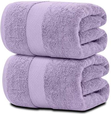 White Classic Luxury Cotton Oversized Bath Sheet 35x70 - Set of 2