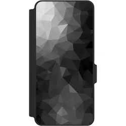 Nivocase Klapphülle für Xiaomi Redmi Note 14 5G Handyhülle aus Kunst Leder NIVOflip schwarz Mosaik Muster (Xiaomi Redmi Note 14 5G), Smartphone Hülle, Schwarz