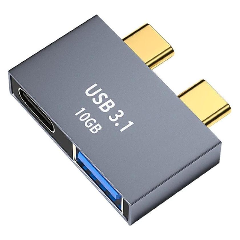 PowerGuard Doppel USB-C auf Dual USB-C / USB-A 3.1 Adapter für Apple MacBook (USB-C, 2 Ports) (00030951)