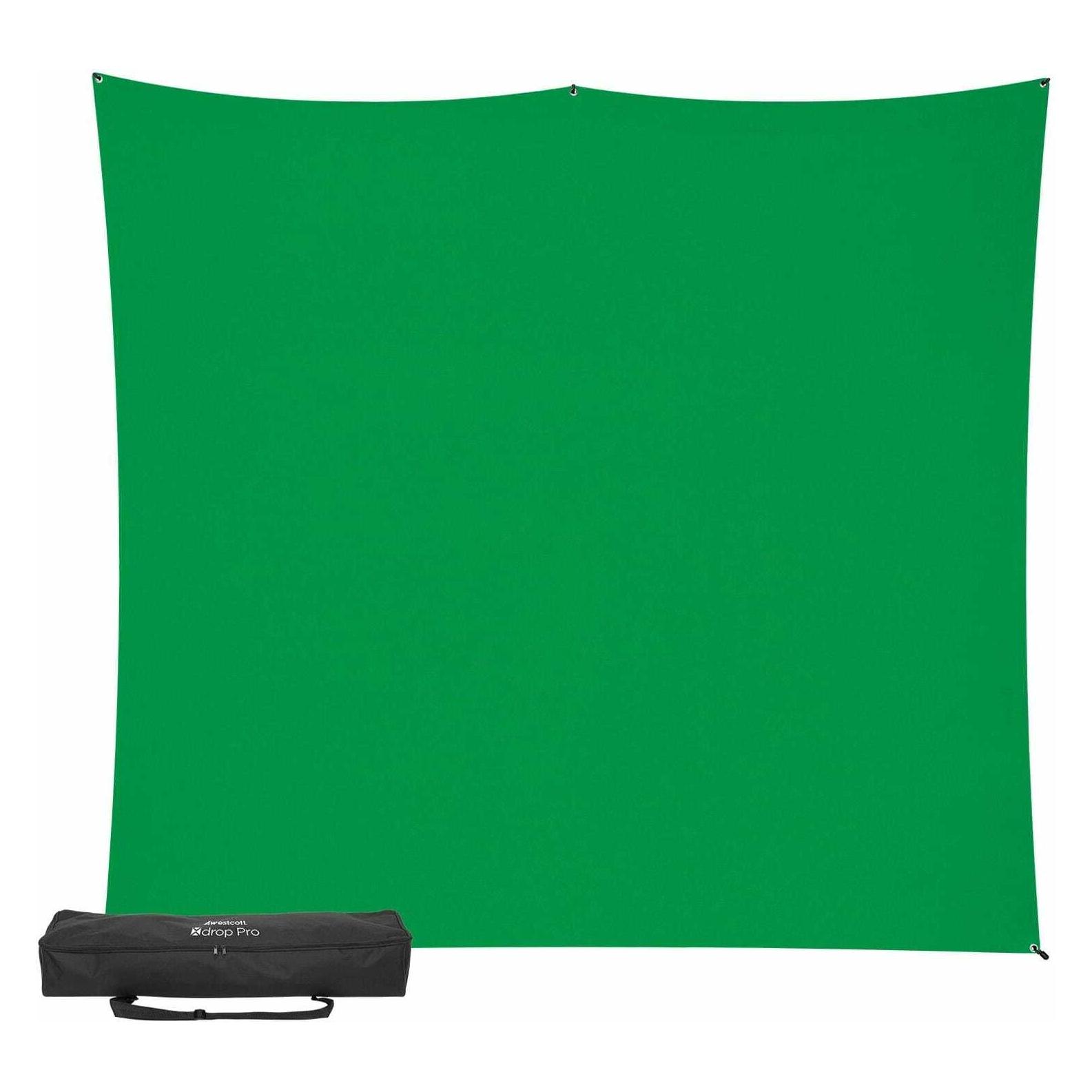Westcott X-Drop Pro - Green Screen (8' x 8') Chroma-Key Green Screen, 2.4x2.4m (243.80 cm, 240 cm) (21575283)