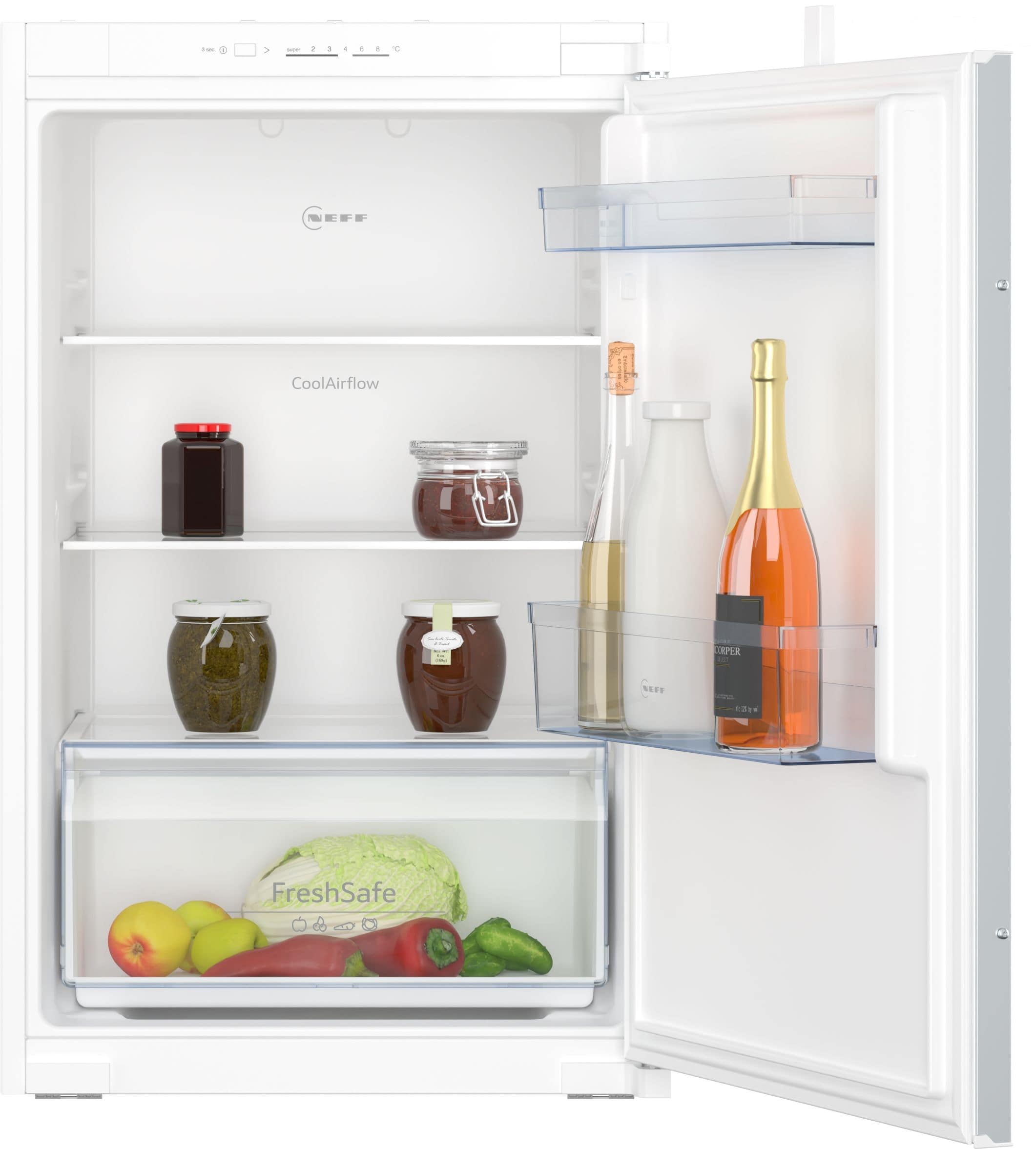 Neff N30 KI1211SE0 Schlepptür 136 l 88 cm Einbaukühlschrank EEK: E 92 kWh Jahr