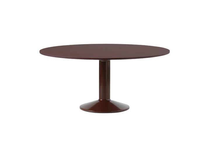 Muuto Midst Säulentisch Dark red linoleum-dark red, Ø160 cm