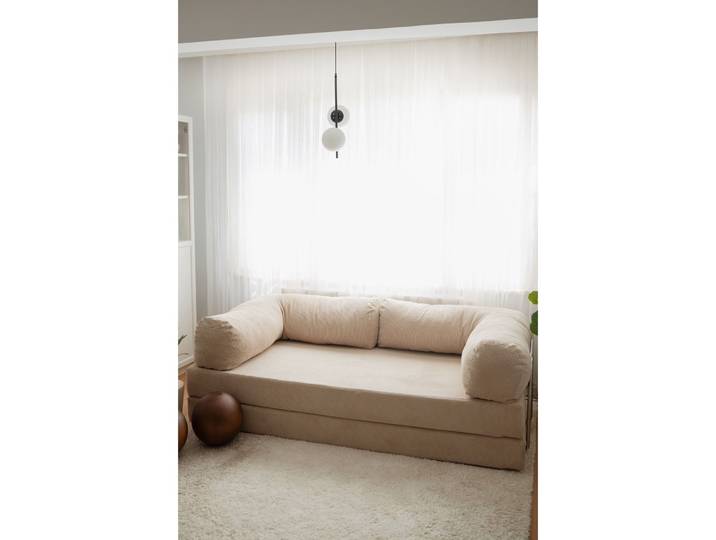 Bettsofa Nook Beige 100% VELVET FABRIC B 200 T 100 cm - Bettsofa