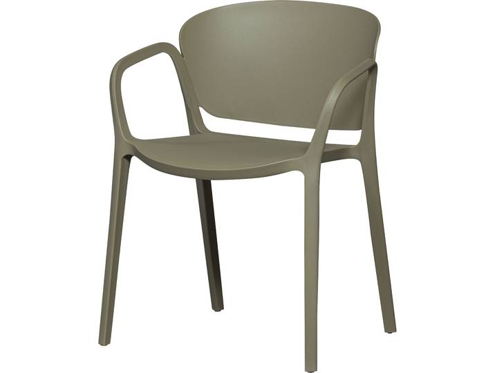 Esszimmerstuhl WOOOD Bent Polypropylen stapelbar für In- und Outdoor, H 75 x B 57 x T 56 cm , beige (grün), H:75cm, Stühle, Esszimmerstuhl, (Set, 2 St) Tragkraft 150 kg, fertig montiert, wasserabweisendes