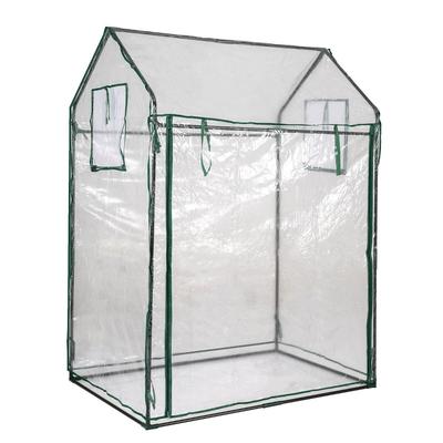 Helloshop26 - Mini-Tomatengewächshaus 129 x 80 x 173 cm ganzjähriger Schutz optimale Belüftung aus transparentem schwarzem PVC 20_0018800